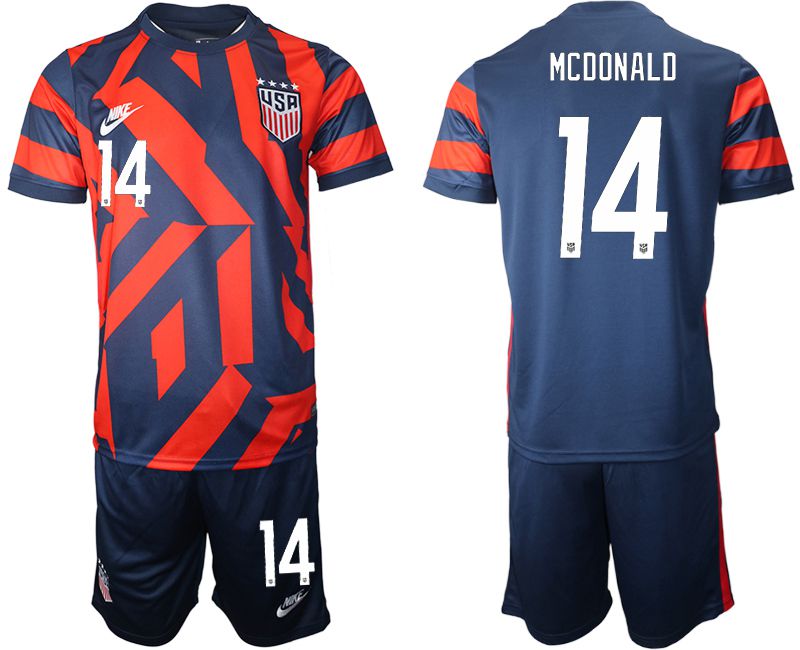 Men 2020-2021 National team United States away #14 blue Nike Soccer Jersey